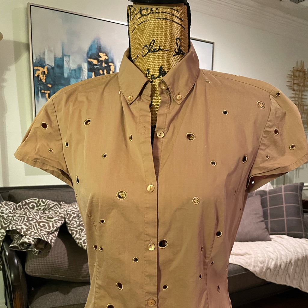 Cute Button Front Top